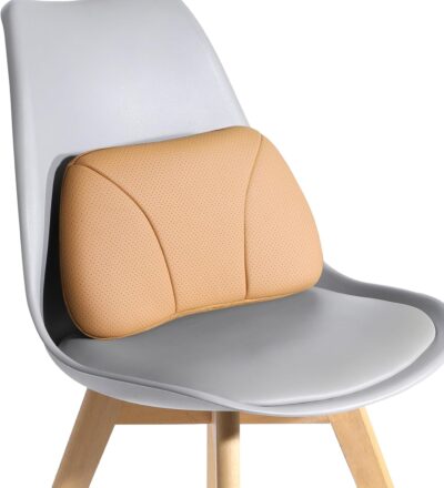 Genuine Leather Lumbar Support Pillow,Back Pain Relief Cushion,fits Tightly Around Waist,Real Cowhide,Memory Foam,fit Car Drive,Office Chair,Rest seat,Improve Posture,Portable,15.5''Lx 8.7''H - Image 8