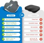 X-Large Car Seat Cushions for Driving ,Comfort Memory Foam Car Cushions for Driving for Back, Hip & Tailbone Pain Relief – Non-Slip Booster Pad for Short Drivers, Auto, Office Chair, Wheelchair - Image 6