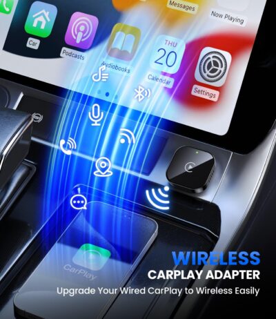 Teeran Wireless CarPlay Adapter for iPhone (2026 Upgraded), Mini Plug & Play for Cars with Factory Wired Apple CarPlay, Fast & Stable Connection, Easy Setup, Wide Vehicle Compatibility USB & USB C﻿ - Image 2