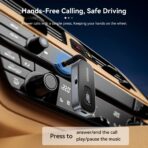 ESSAGER Bluetooth Car Adapter,Noise Cancelling 3.5mm AUX Bluetooth Receiver for Car,Wireless Audio Receiver Transmitter for Home Stereo/Wired Headphones Airplane,Gray - Image 5