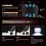 H6054 Led Headlights H4 Socket kit, 7x6 5x7 Led Headlight 6054 5054 Hi/Low Sealed Beam for S10 Blazer Jeep Xj Yj Chevy Express GMC Savana Ford Econoline E150 Nissan D21 Toyota Pickup Truck - Image 2