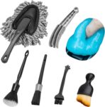 THINKWORK Car Interior Cleaning Kit, Car Duster Interior Detail Brush, Including 6Pcs Car Detailing Brush Set, Complete Auto Accessories for Women Men Gift