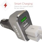 Crave CarHub 54W 4 Port USB Car Charger, Qualcomm Quick Charge 3.0 - Black - Image 3