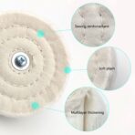 6 pcs Buffing Wheel for Drill,Buffing Pad Polishing Wheel Kits,Wheel Shaped Polishing Tool for Metal Aluminum,Stainless Steel,Chrome,Jewelry,Wood,Plastic,Ceramic,Glass,etc - Image 5