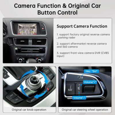 Road Top Wireless CarPlay Android Auto Retrofit Kit for Audi A4 A5 S4 S5 RS4 RS5 Q5 (2008-2015) with 3G MMI System, CarPlay Interface Decoder Box Upgrade, Support MirrorLink, Siri, Navigation - Image 5