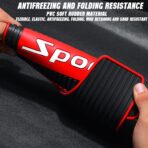 Mini Size Soft Rubber Car Universal Mud Flaps Mudguards All Weather, Fits for Sedan, Hatchbacks,Exterior Accessories Black+Red Sports, Front & Rear, 4Pcs Set - Image 5