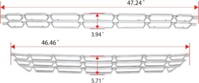 ALMULOO Grille Overlay Cover Compatible with 2016-2018 Chevy Silverado 1500 WT/LS/LT, Chrome Silver ABS Plastic Snap-On Insert 2PC - Image 2