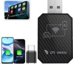 DR VAKU® AUTOELITE 2-in-1 Wireless Car Receiver, Converts Wired Auto Android & CarPlay to Wireless, Bluetooth Connectivity, Only for Cars with OEM Installed Wired Android Auto/CarPlay (Black)