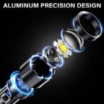 AKNEAR Rechargeable LED Flashlight 99000 High Lumens, Super Bright Flashlights with Zoomable & USB C Rechargeable & 5 Light Mode & IPX-7 Waterproof, Powerful Flash Light for Home, Hiking, Camping - Image 2