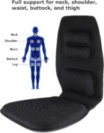 Tektrum Orthopedic Gel Seat Cushion and Firm Back Support Lumbar Pillow for Car, Home/Office Chair, Travel - Relief for Tailbone, Sciatica, Coccyx, Back Pain, Improve Posture (TD-GS19041-BLK) - Image 4