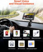 VEVOR GPS Navigator for Car, 7 inch Touch Screen 16GB GPS Navigation System with Built-in Dash Cam, Voice Turn-by-Turn Guidance, Speed and Red Light Warning, Custom Truck Routing, for Car Truck RV - Image 3