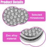 YoRise 4PCS Bling Car Hooks, Crystal Rhinestone Car Storage Hook with Self-Adhesive Backing, Multi-Function Dashboard Hooks, Hanging Mini Hook for Vehicle Cable Keys Sunglasses Hat (White) - Image 3