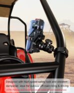 BRCOVAN 1'' Ball Aluminum Alloy Phone Mount Holder with Vibration Dampener, for Motorcycle ATV UTV Car Bike Boat Truck Scooter Fit for RAM Mounts B Size 1'' Ball Double Socket Arm, for 4.7-7.2'' Phone - Image 8