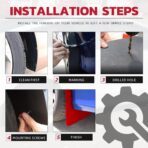 Car Mud Flaps 4PCS Universal Fit Red Splash Guards Flexible and Bendable Mudguard Fender Flare Cuttable Mudflap Car Accessories Compatible with Pickup SUV Trucks - Image 3