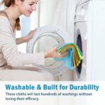 AIDEA Microfiber Glass Cleaning Cloth, 8PK, Premium Microfiber Glass and Window Cleaner, Lint Free Magic Cleaning Cloths for Glass, Windows, Windshields, Mirrors, Stainless Steel, 12"x12" - Image 8