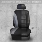 CAR PASS Line Rider Sporty Cloth 11PCS Universal Fit Car Seat Cover -100% Breathable with 5mm Composite Sponge Inside,Airbag Compatible,3zipper Bench(Full Set, Black and Gray) - Image 6