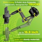 Cell Phone Mount for Truck Phone Holder for Truck Drivers - Heavy Duty Suction Cup + Dashboard Pad, iPhone Holder for Dashboard Window 16.9 inch Long, for iPhone & Samsung, Big Rig Trucker, Black - Image 6