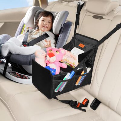 Kids Car Organizer Backseat- Easy-to-Reach Car Organizers and Storage for Back Seat Between Seats with Tissue Box and Side Pockets, Car Travel Accessories for Baby Long Trips with cup Holders - Image 5