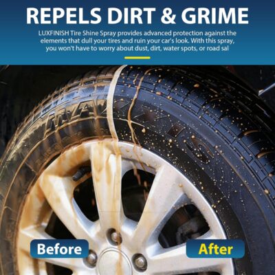 Tire Shine Spray – High Gloss Wet Look with UV Protection, Deep Black Finish for Tires & Trim, Long Lasting Car Tire Dressing for Cars Trucks SUVs Motorcycles RVs, 7oz - Image 5