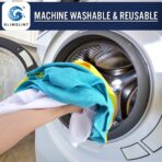 GLIMGLINT Microfiber Cleaning Cloth,12PK Reusable Cleaning Rags, Highly Absorbent Shop Rags Bulk, All-Purpose Car Cleaning Towels for TV Screen, Kitchen, Restaurant Garage, 14"X12", Multicolor - Image 6