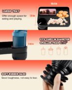 SEVEN SPARTA Car Seat Tray for Kids Toddler Travel with Soft Rubber Base, Rotatable and Removable Cup Holder Snack Tray for Food Color and Play for Family Road Trip Essentials (1, Standard Base) - Image 4