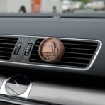 4 Pcs Wooden Essential Oil Diffuser Car Aromatherapy Passive Diffuser with Vent Clip Walnut Wood Round Air Freshener Winter Gifts for Home Offices Yoga Rooms Sauna Rooms - Image 8