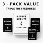 Premium Hanging Car Air Fresheners, Showroom-New Car Scent, 3-Pack, Long-Lasting & Odor Eliminating, Modern Design - Image 2