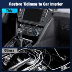 Retractable Car Charger USB C, 90W Phone Cigarette Lighter Adapter USB-C Fast Charging Plug Car Accessories for iPhone 17 16 15 Pro Max, iPad, Android, Built-in Type-C Cable, Gifts for Women Men - Image 7