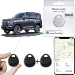 2 Pack GPS Tracker for Vehicles,Car Tracker Device Hidden for Vehicles,Tracker Device for Vehicles,GPS Tracker (Only iOS) | MFi Certificated | No Monthly Fee | Waterproof | Work with Find My
