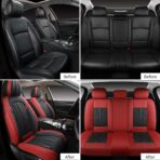 MINGBRON Leather Car Seat Covers,Car Seat Protector Waterproof,Seat Covers Full Set, Car Seat Protectors 5 Seats,Automotive Seat Covers Fit Most Cars Wine Red - Image 4