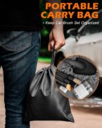 8PCS Car Detailing Brush Set, Interior Car Cleaning Kit with Dash Duster, 4 Detailing Brushes (Soft to Hard), Microfiber Towel, Cleaning Gel, for Vents, Dashboard & Leather Seats - Image 7