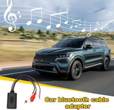Car Wireless Bluetooth Cable Adapter, Universal Automotive Wireless Radio Stereo Connector with 2 RCA AUX Audio, Car Bluetooth 5.0 Module Music Receiver Fit Most Vehicles - Image 6
