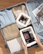 Travel Clear Makeup Bag Set, TSA Approved Cosmetic Bag Case with Zipper Portable Makeup Pouch Toiletry Bag Traveling Cosmetic Organizer Storage Bag Car Organizer Car Essentials - Image 7