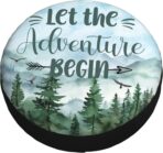 Spare Tire Cover for RV Camper Trailer Let The Adventure Begin, Weatherproof Universal Wheel Cover for RV Travel Trailer Camper Truck 14inch - Image 2