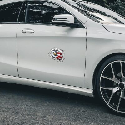 2 Pack American Bald Eagle Car Decal Sticker, 5.91X5.51 Inch Patriotic Eagle Truck Decal Waterproof Bumper Sticker for Car Truck Trailer SUV Van Outdoor Window Wall Laptop Tablet Glass (Number 3) - Image 4