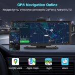 Portable Apple CarPlay Screen for Car, 10.26“ Wireless CarPlay & Android Auto Touch Screen Voice Control Navigation, 4K Dash Cam & 1080P Backup Camera DVR Recording Plug & Play for Car Truck - Image 5
