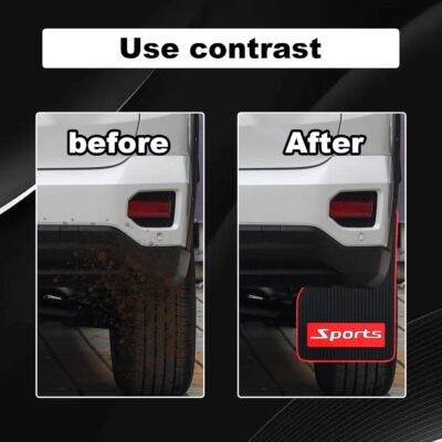 4 pcs Car Mud Flaps Universal Rubber Mudguard - Soft Material Automotive Fender - Splash Guards Rubber mud Guard Universal Pickup SUV - No Collision Universal 43cm23cm0.5cm - Image 6