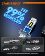 SEALIGHT H3 LED Fog Light Bulb, 30,000LM 800% Upgrade 6500K H3LL H3 LED Bulb, Long-Lasting Fog Lights, 1:1 Size Compact Design, Clearance Light Marker Light - Image 7