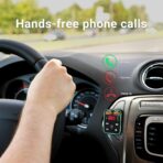 Armor All Bluetooth FM Transmitter for Car Cigarette Lighter, Hand Free Call with Built in Noise Canceling Microphone & Answer/Hang-up Button, 2 USB-A Ports, USB-C Port, Flash Drive Port, 8 LED Modes - Image 8
