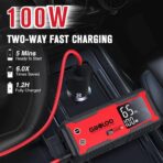 GOOLOO GT4000S Jump Starter 4000 Amp Car Starter 100W Two-Way Fast-Charging Portable Car Battery Charger Booster Pack for 10L Diesel and All Gas Engines, SuperSafe Lithium Jump Box for 12V Vehicles - Image 3