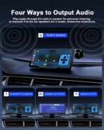 Avylet 8.1'' Wireless Apple Carplay Screen for Car, Android Auto with Backup Camera, Portable Car Stereo Touchscreen with OTA/GPS Navigation/Mirror Link/Voice Control/Bluetooth/AUX/FM/WiFi - Image 5