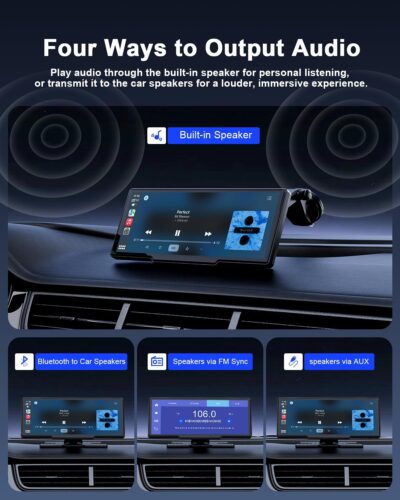 Avylet 8.1'' Wireless Apple Carplay Screen for Car, Android Auto with Backup Camera, Portable Car Stereo Touchscreen with OTA/GPS Navigation/Mirror Link/Voice Control/Bluetooth/AUX/FM/WiFi - Image 5