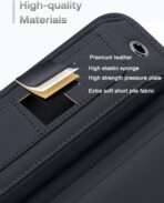 Universal Fit Premium Leather Car Seat Gap Filler Organizer, Center Console Organizer with Card Slots, Clever Gifts for Car SUV Truck Owners (Black, 1 Pack) - Image 5