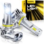 AUXITO 9005 HB3 LED Bulbs, 50000LM Ultra-Bright, Plug N Play, 50000Hrs Long Lifespan, No Flicker, 99% Compatibility, Pack of 2