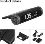 Car Wireless Heads up Display, Solar HUD Head Up Display Digital GPS Speedometer Driving with LCD Screen - Image 4