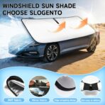 Custom Fit Windshield Sun Shade for VW Jetta 2019-2026, Blocks UV & Heat, Front Window Sunshade Accessories, Easy Fold & Store Keep Your Car Cooler - Image 4