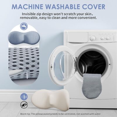 Lumbar Support Pillow, Back Pillow for Low Back Pain Relief, Ergonomic Streamline Car Seat, Office Chair, Recliner and Bed (Gray) - Image 7