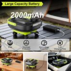 Portable Cordless Pressure Washer with Foldable 12L Water Tank, 4-in-1 Nozzles, Long-Lasting Battery, Perfect for RV, Camping Gear, Car Detailing and Pet Friendly Cleaning - Image 5