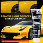 NUAN Car Scratch Remover Wax, Universal Premium Polishing Compound for Deep Scratches, 4 fl oz (120 ML), with Sponge and Cloth,White,NUAN scratch removal wax - Image 2