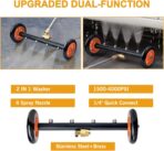 EVEAGE 2-in-1 Undercarriage Pressure Washer Attachment, 16" Pressure Washer Water Broom, 3 Extension Wands Wash Mitt, Reversible Undercarriage Cleaner, 4000 PSI - Image 2